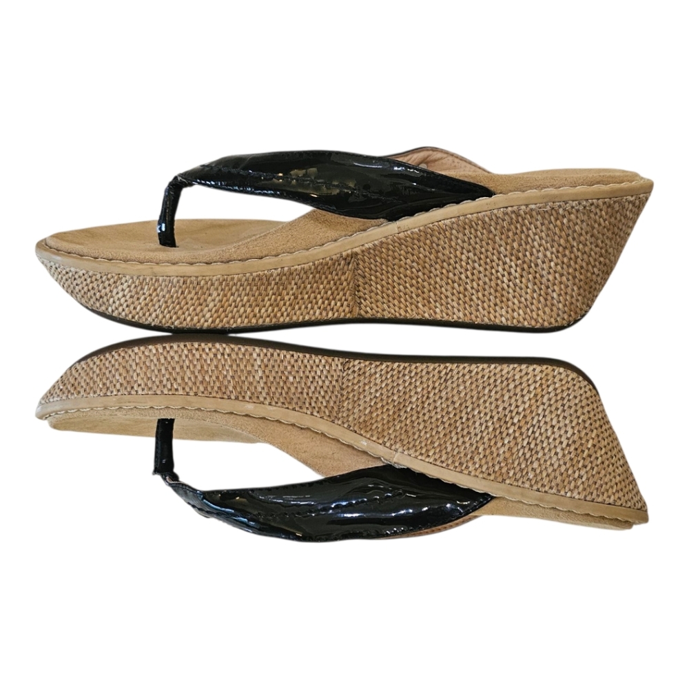 Vionic Grenada Women's Black and Tan Sandals Size 7 LIKE NEW NO BOX - Picture 4 of 8